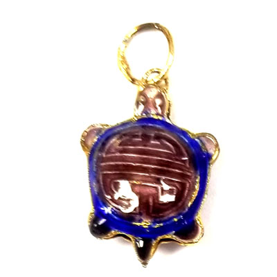 ENAMEL TURTLE 16X24MM PURPLE